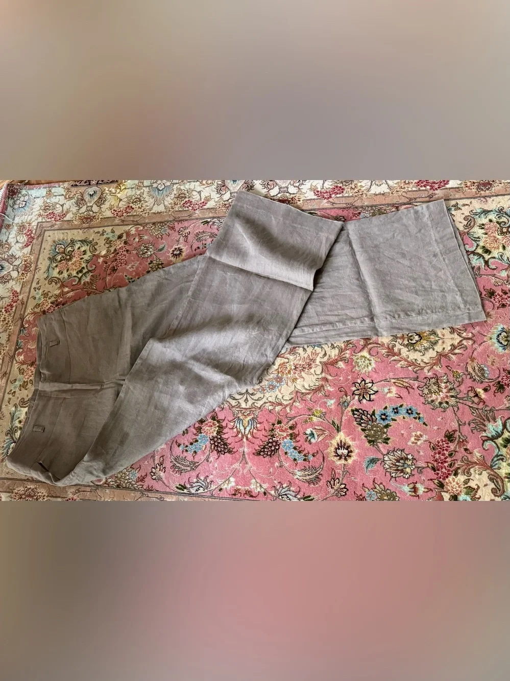 Woman H&M washed linen pants,size 10, taupe color